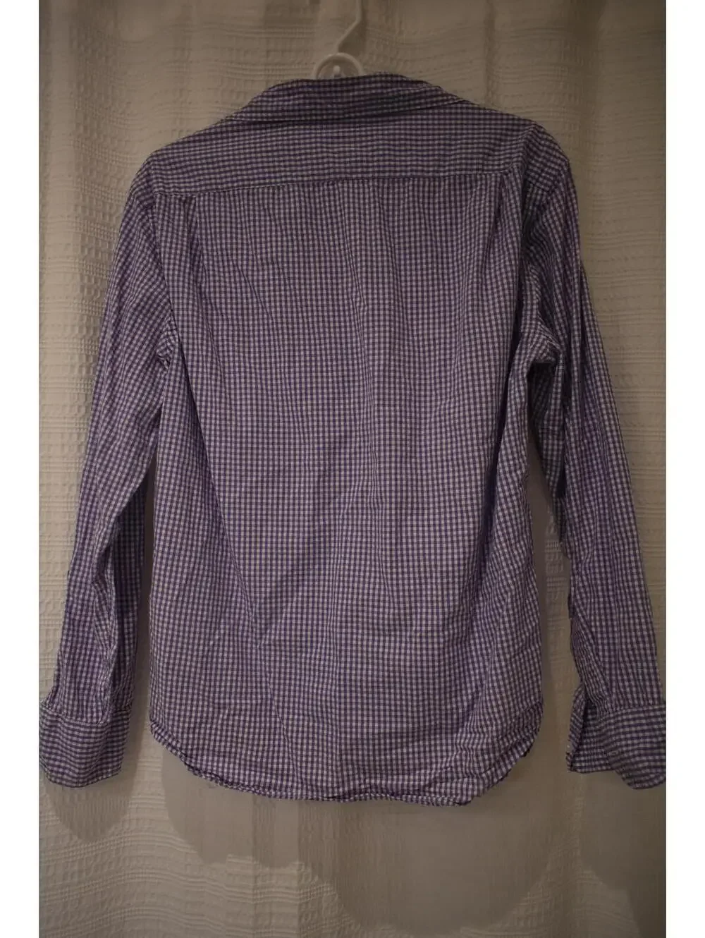J.Crew Slim Untucked Flex Washed Medium Purple Gingham Shirt